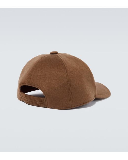 Cappello da baseball in cashmere di Loro Piana in Brown da Uomo