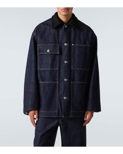 Jil Sander Blue Oversized Denim Jacket for men