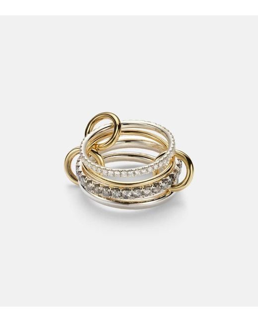 Spinelli Kilcollin White Arla Sterling And 18Kt Ring With Diamonds