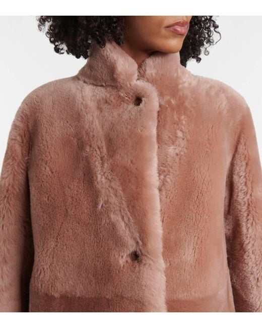 Joseph Natural Britanny Reversible Shearling And Leather Coat