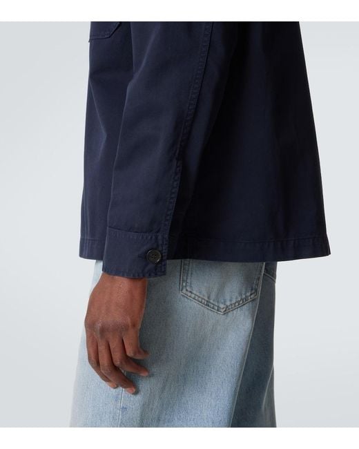 Saint Laurent Blue Cassandre Cotton Shirt for men