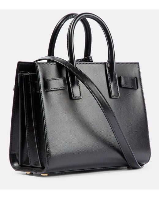 Saint Laurent Black Tote Bag Sac De Jour Baby Aus Leder