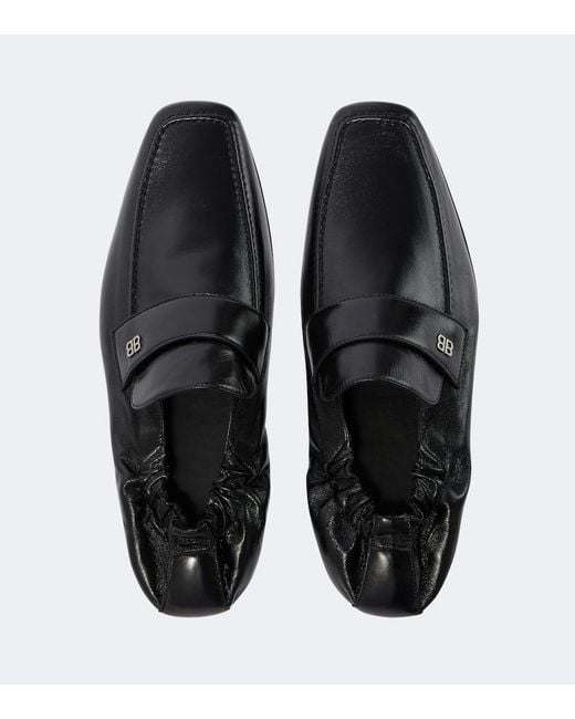 Balenciaga Black Palermo Leather Loafers for men