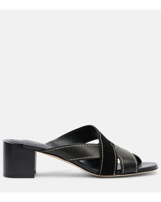 Tod's Black 55 Leather Mules