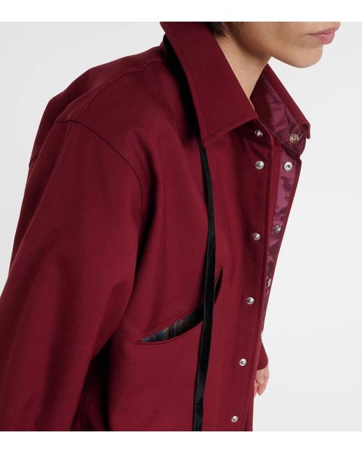 Camicia reversibile in gabardine di lana di Maison Margiela in Red