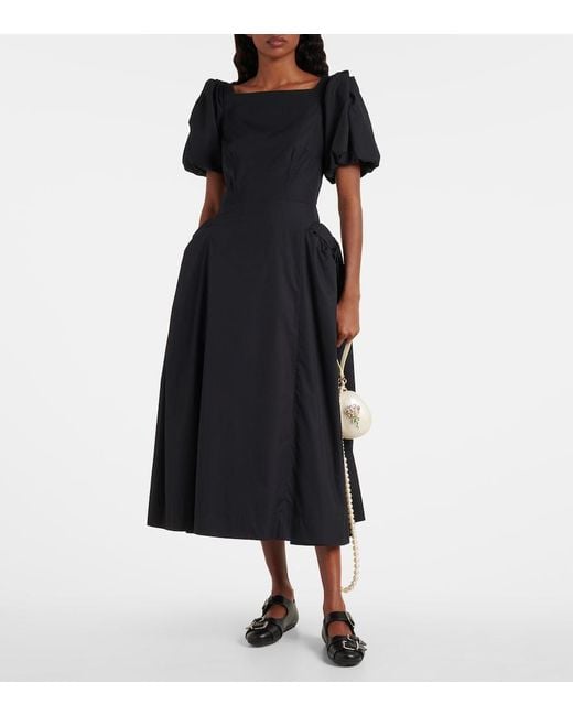 Simone Rocha Black Buckle Ballerina Leather Ballet Flats