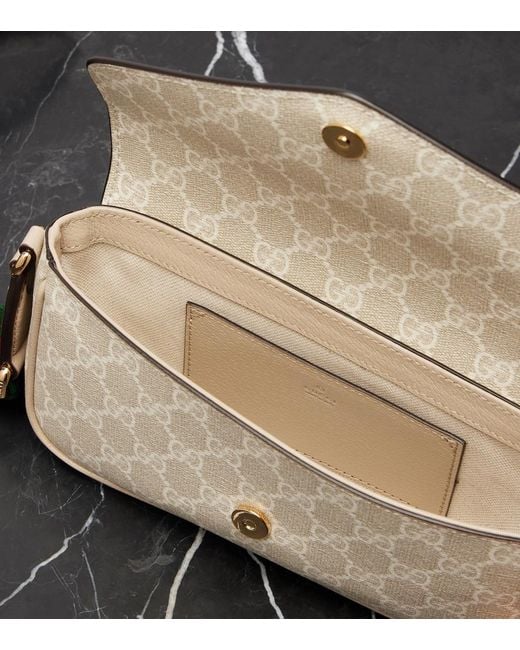 Gucci Natural Ophidia Canvas Crossbody Bag