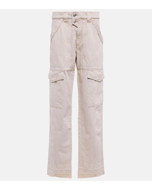 Isabel Marant Gray Vayoneo Cargo Straight Jeans