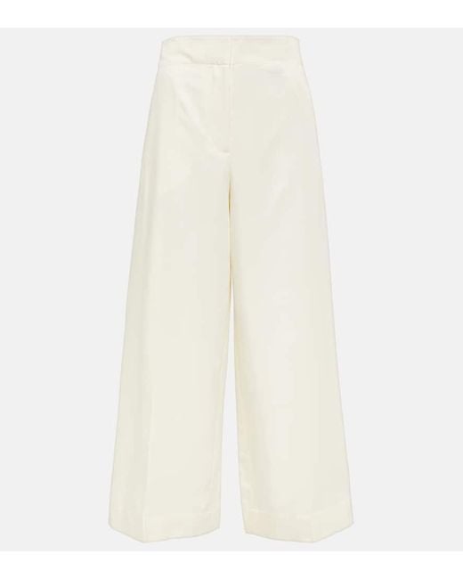 Pantalon Ample Thurlow En Soie Et Coton Joseph en coloris White