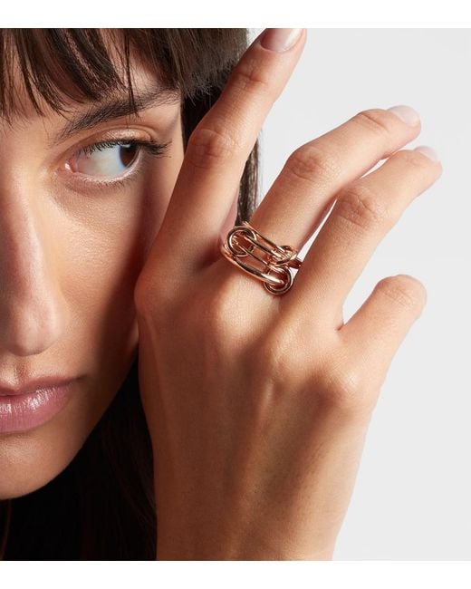 Bague Pisces En Or Rose 18 Ct Spinelli Kilcollin en coloris White