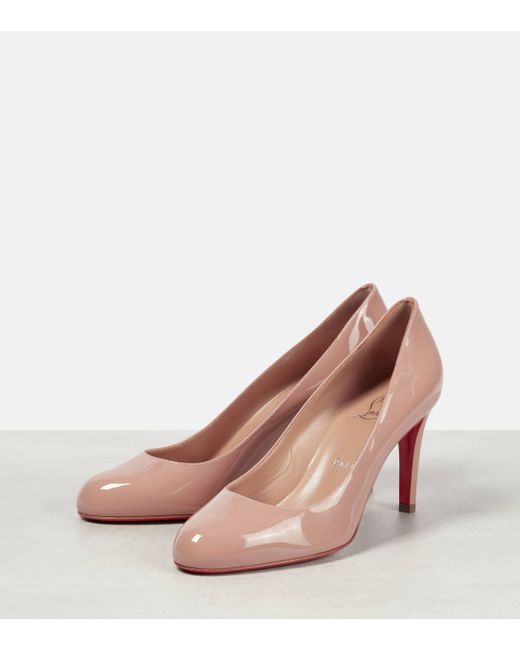 Christian Louboutin Pink Pumppie 85 Patent Leather Pumps