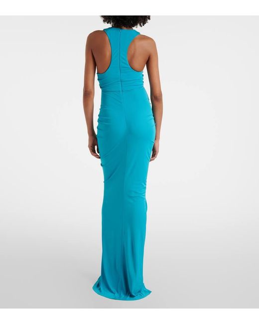 Christopher Esber Vivenda Cutout Draped Maxi Dress in Blue | Lyst UK