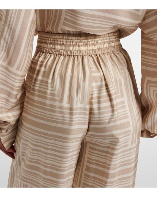Joseph Natural Dijon Printed Silk Shorts