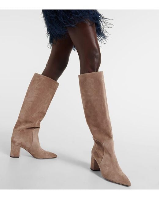 Paris Texas Brown Stiefel Anja 70 Aus Veloursleder