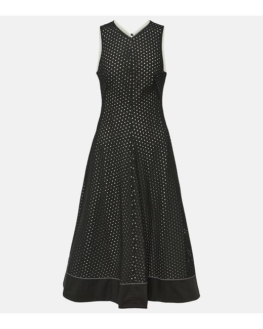 Proenza Schouler Black Label Juno Broderie Anglaise Midi Dress