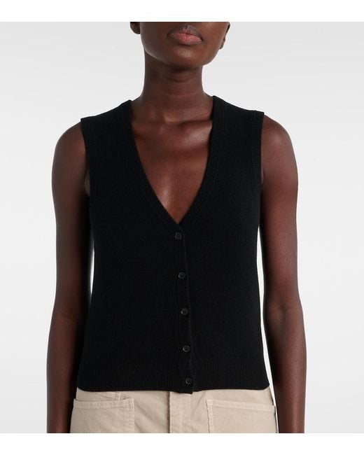 Nili Lotan Black Porter Cashmere Sweater Vest