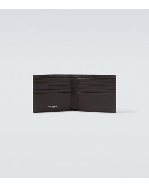Saint Laurent Black Tiny Cassandre East/West Leather Wallet for men
