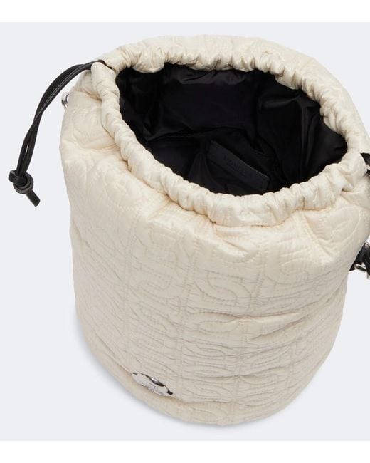 Moncler Natural Caradoc Small Quilted Bucket Bag
