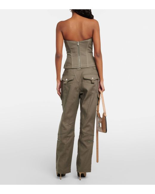 Dion Lee Green Corset Cotton Top