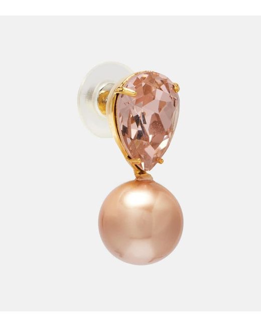 Pendientes Simone Con Perlas Jennifer Behr de color Pink