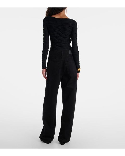 Citizens of Humanity Black Ayla High-Rise Wide-Leg Jeans