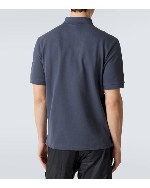 Stone Island Blue Cotton Polo Sweater for men