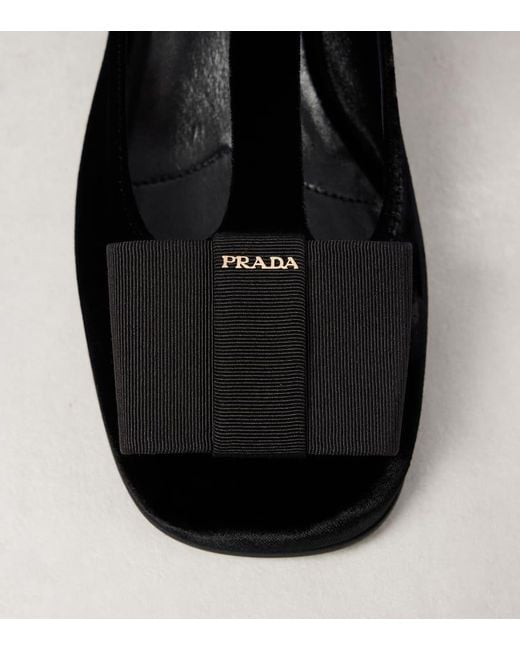 Ballerine Mary Jane di Prada in Black