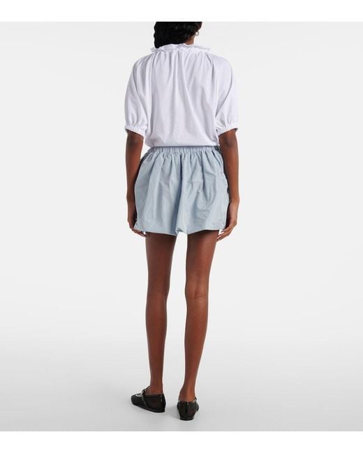 Patou Blue Faille Miniskirt