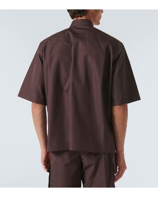 Dolce & Gabbana Brown Cotton And Silk Poplin Shirt for men