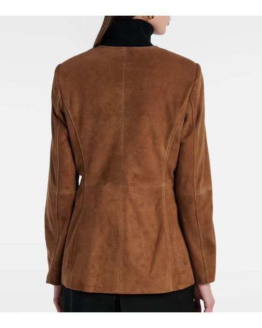 Nour Hammour Brown Maud Suede Jacket