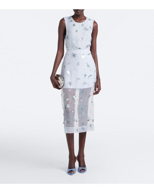 Jonathan Simkhai Blue Celia Embellished Top
