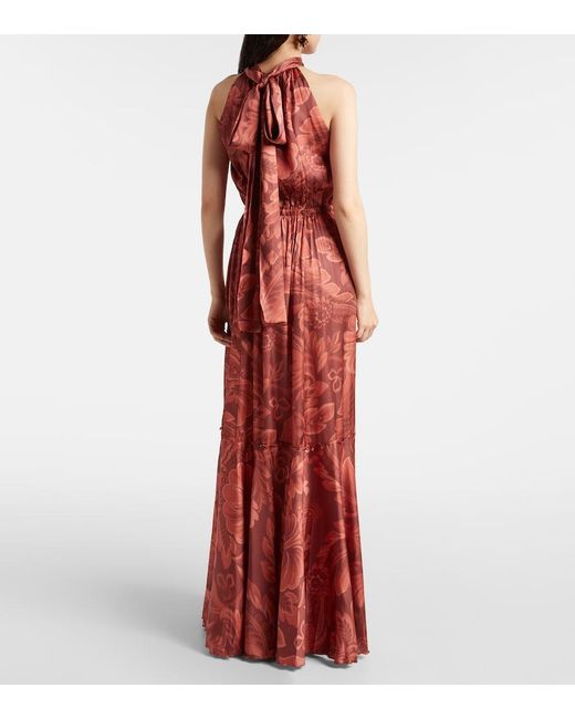 Etro Red Printed Maxi Dress