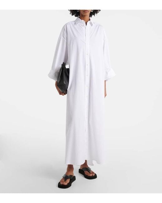 Wardrobe NYC White Oversized Cotton Shirtdress