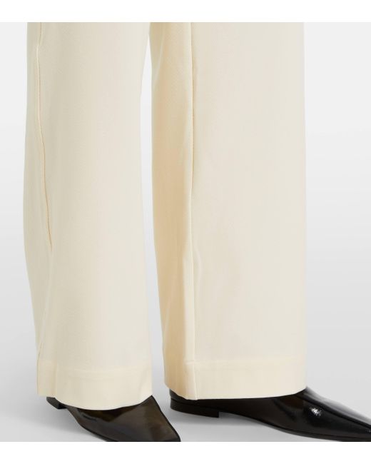 Staud White Grayson Wide-Leg Pants