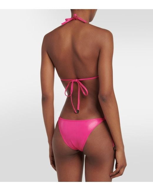 The Attico Pink Triangle Bikini