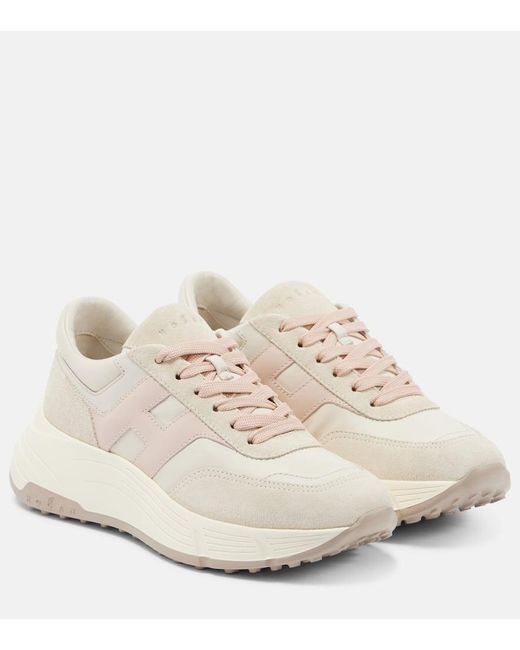 スニーカー HOGAN HOGAN H669 SNEAKERS IN SUEDE AND SMOOTH LEATHER Hogan H669 Suede And Leather Sneakers in White | Lyst