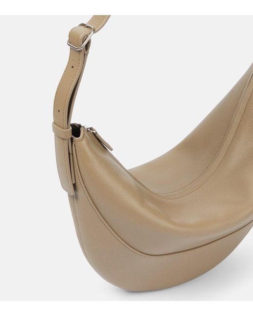 The Row White Jouve Small Leather Shoulder Bag