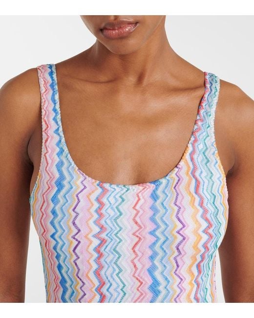 Missoni White Zigzag Swimsuit