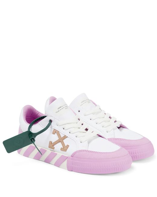 Sneakers Low Vulcanized in canvas di Off-White c/o Virgil Abloh in Purple
