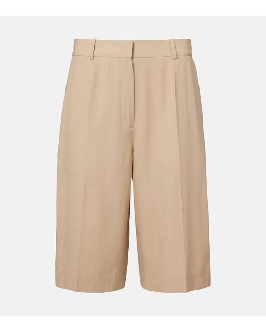 Totême Natural High-Rise Bermuda Shorts