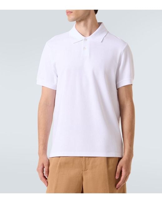 Polo De Pique De Algodon Con Logo Dunhill de hombre de color White