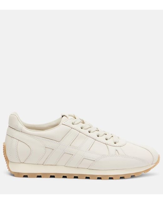 Hogan White H671 Suede Sneakers
