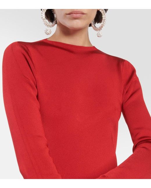 Galvan Red Long-sleeved Gown