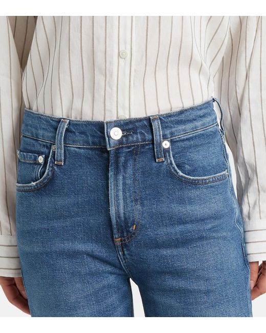 Citizens of Humanity Blue Kimberly 70S Mid-Rise Flared Jeans