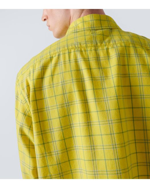 Chemise en coton a carreaux Acne pour homme en coloris Yellow