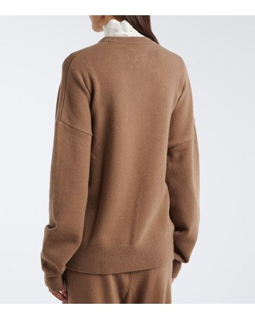 Extreme Cashmere Brown N°496 Like Cashmere-Blend Half-Zip Sweater