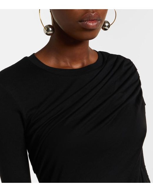 Isabel Marant Black Dressi Draped Jersey Top