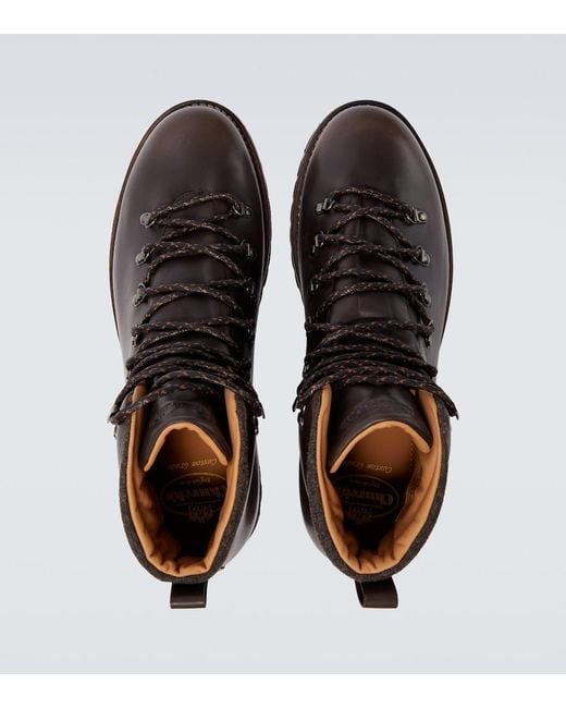 Church's Black Poulton Leather Lace-Up Boots for men