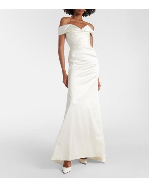 Vivienne Westwood White Bridal Nova Cora Satin Gown