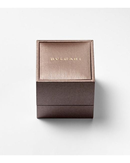 BVLGARI White Ring Serpenti Viper Aus 18Kt Rosegold Mit Diamanten